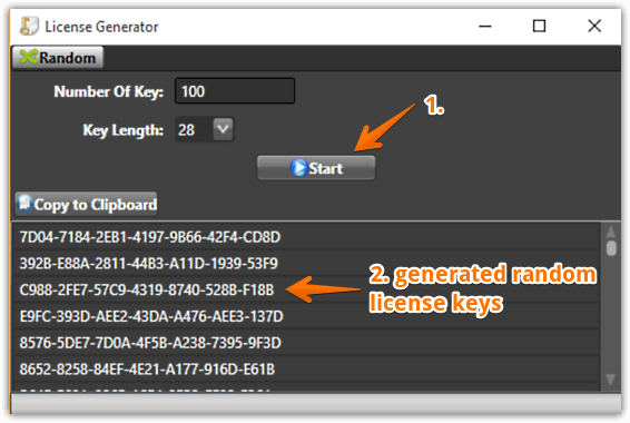 license key generator php